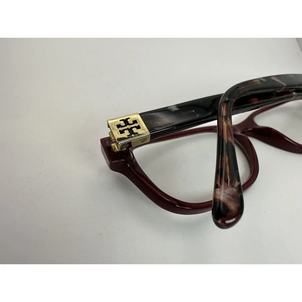Tory Burch Bordeaux Tortoise Shell Eyeglasses Frame w/ Case Elegance Luxury